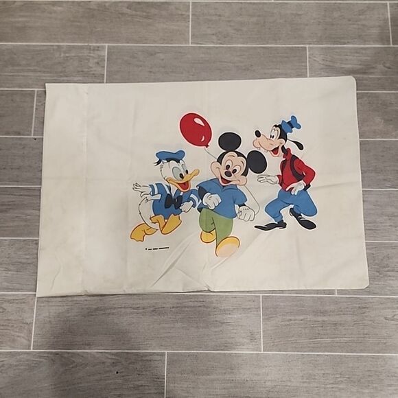 Vintage Disney Mickey Mouse, Donald Duck and Goofy Print Pillow Sham - Picture 3 of 17